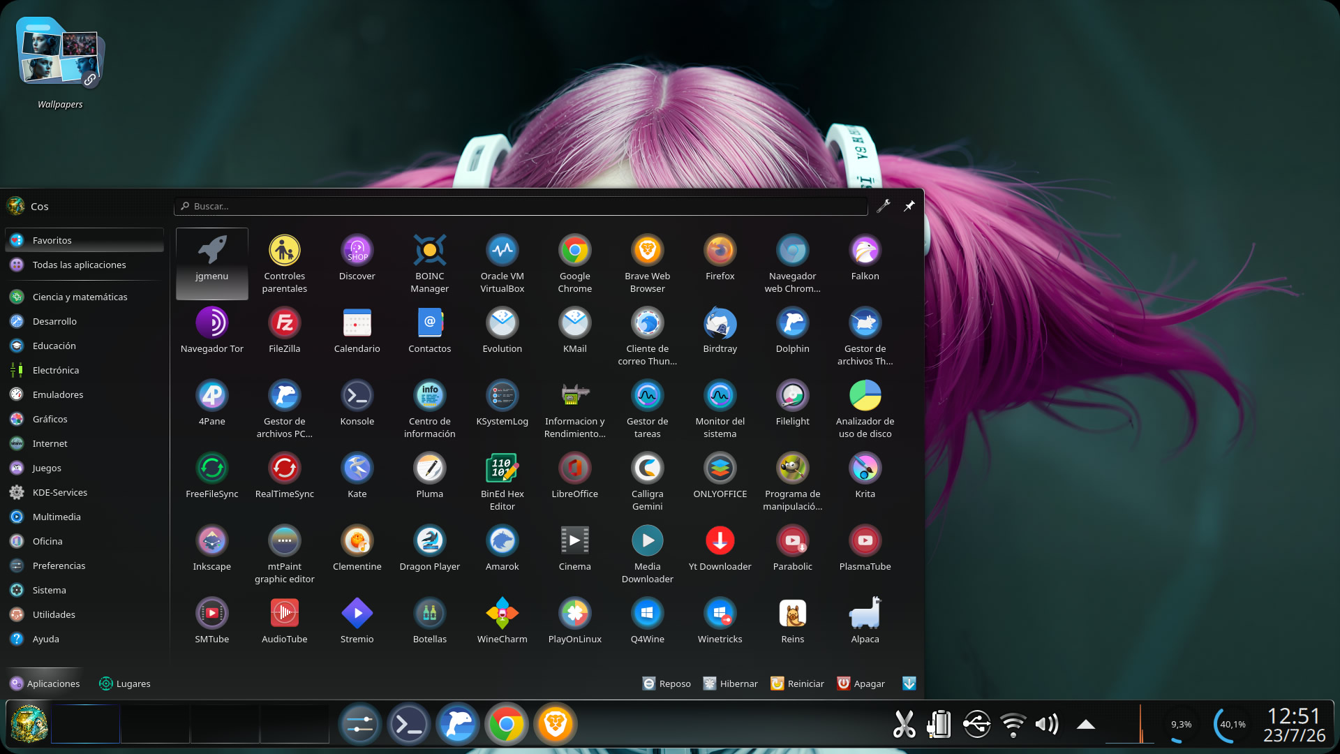 KDE favoritos